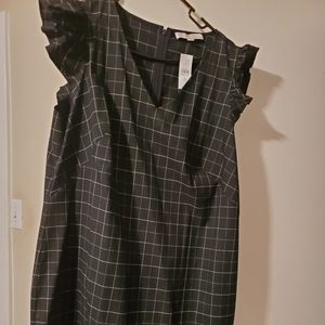 Loft Checked Plus Dress